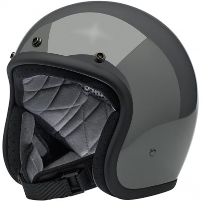 BILTWELL BONANZA GLOSS STORM GREY HELMET