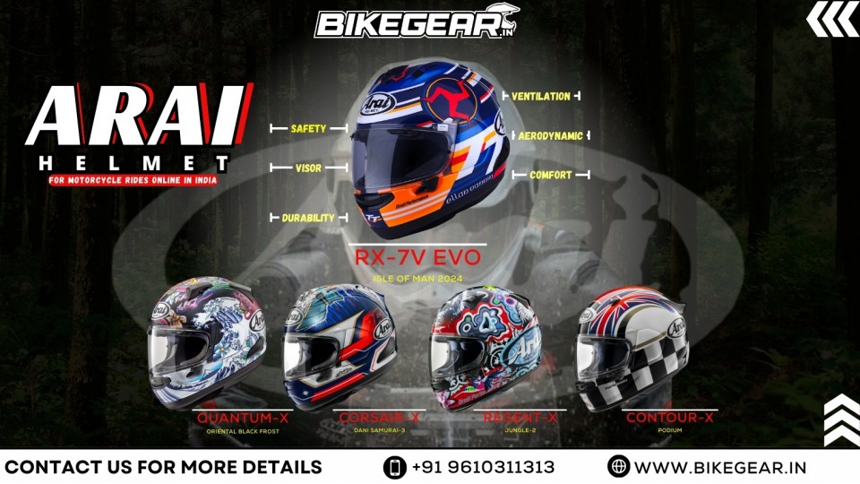 Top Arai Helmets For Motorcycle Rides Online In India