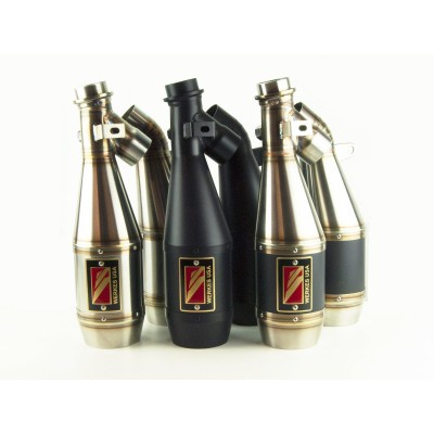 Competition Werkes Full Black Finish Slip On Exhaust For Triumph Rocket 3 2020+ Part # WT2500
