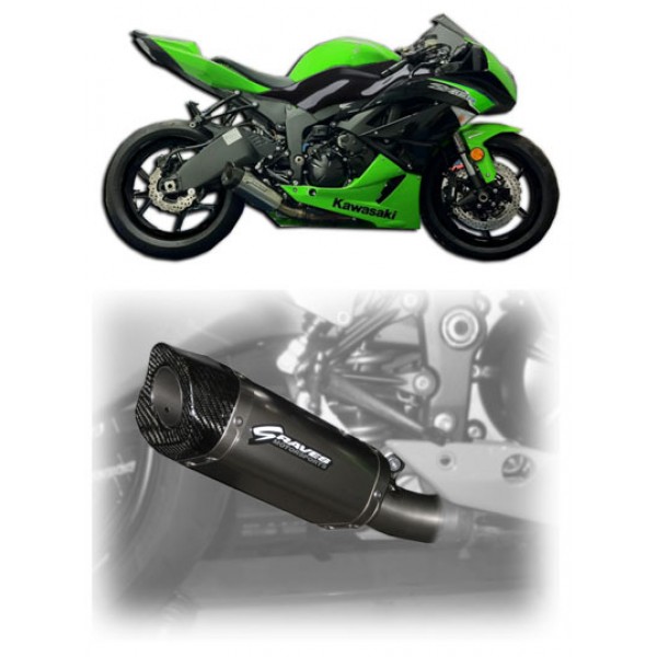 Graves Motorsports Kawasaki Works Cat-Back Slip-On Exhaust Zx6R2013-2018 Part #EXK-13ZX6-CETT