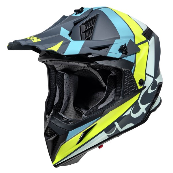 IXS 189 2.0 Blue Mat Lime Helmet