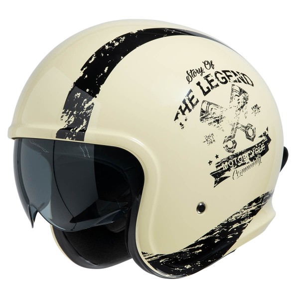 IXS 880 2.0 Ivory Mat Black Helmet