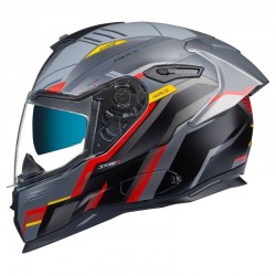 Nexx SX.100R Gridline Grey Red Matt Helmet
