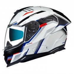 Nexx SX.100R Gridline White Blue Matt Helmet