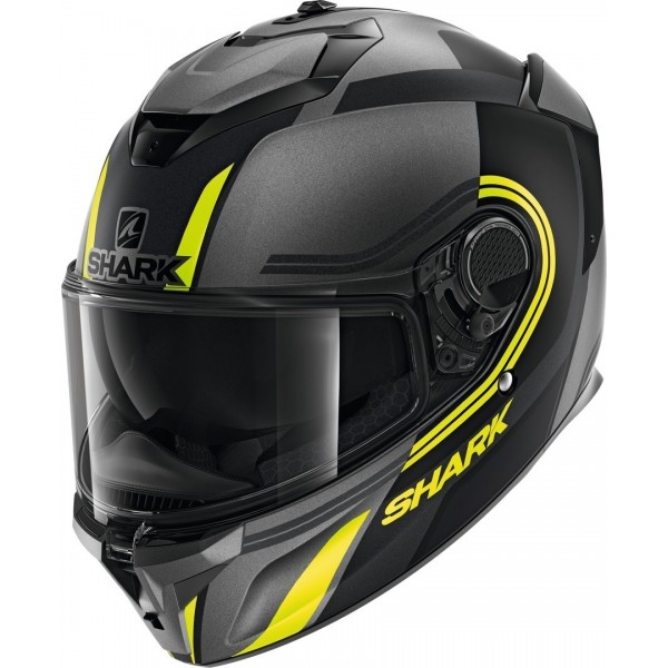 Shark Spartan GT Tracker Anthracite Black Yellow Helmet