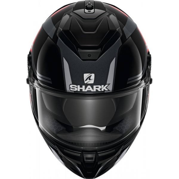 Shark Spartan GT Tracker Black Red Silver Helmet