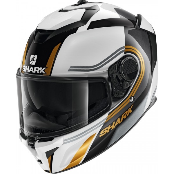 Shark Spartan GT Tracker White Black Gold Helmet