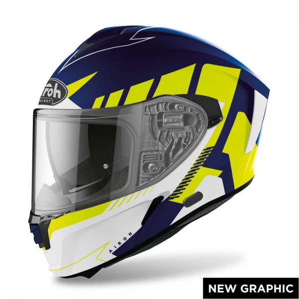 Airoh Spark Rise blue Yellow Mett Helmet