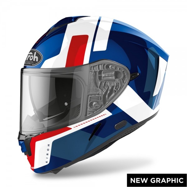 Airoh Spark Shogun blue Red Gloss Mett Helmet