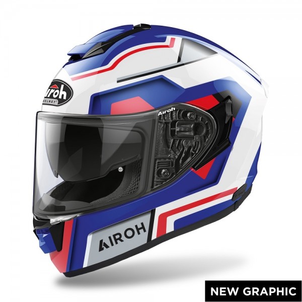 Airoh ST 501 Square Bule Red Gloss Helmet