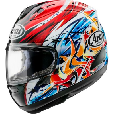 ARAI CORSAIR-X TETSUTA BLACK RED ORANGE WHITE BLUE HELMET