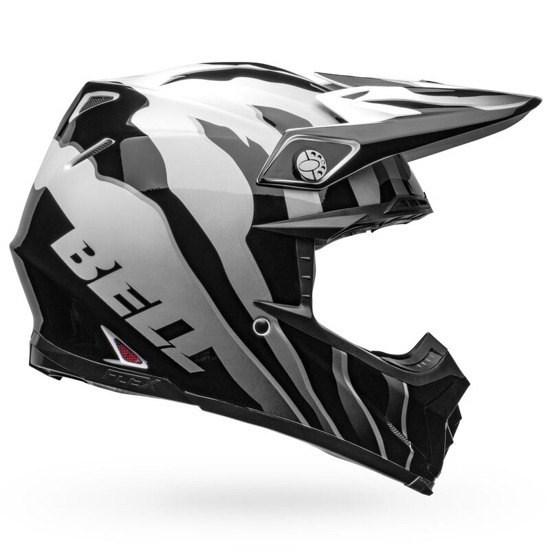 Bell Moto 9S Flex Claw Gloss Black White Helmet