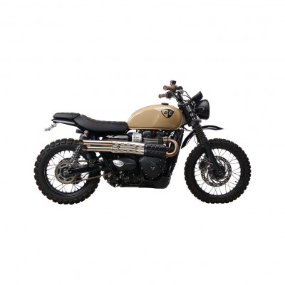 British Customs Slash Cut Shotgun Slip On Exhaust Street Scrambler (2001-2017) Part# BC902-036-BR