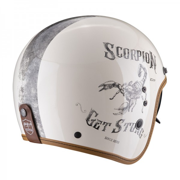 SCORPION BELFAST EVO PIQUE BEIGE BLACK HELMET