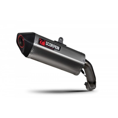 SCORPION SERKET PARALLEL BRUSHED STAINLESS EXHAUST FOR KAWASAKI VERSYS 1000 2021-2024 PART # RKA132SEO