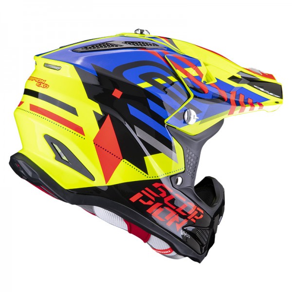 SCORPION EXO VX-22 AIR NEOX YELLOW BLUE RED HELMET
