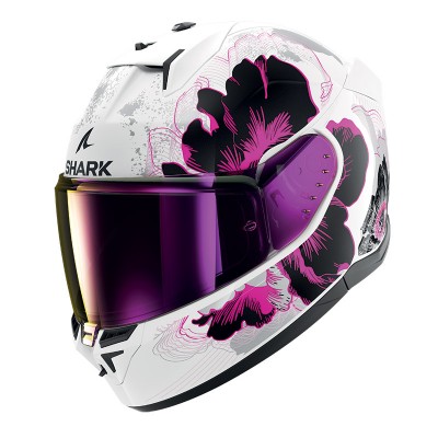 SHARK D-SKWAL 3 MAYFER WHITE PURPLE GLITTER HELMET