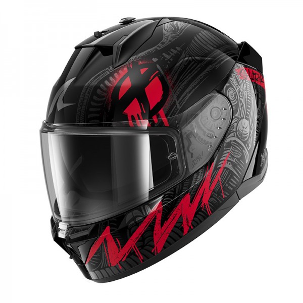 SHARK D-SKWAL 3 SHIEVER ANTHRACITE RED HELMET
