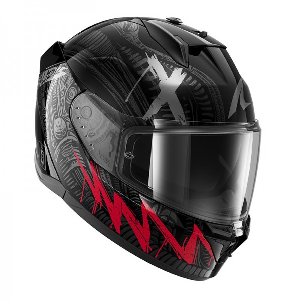 SHARK D-SKWAL 3 SHIEVER ANTHRACITE RED HELMET