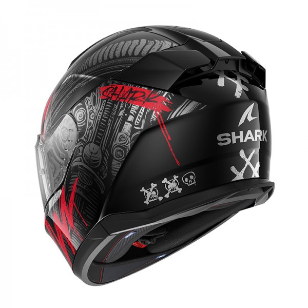 SHARK D-SKWAL 3 SHIEVER ANTHRACITE RED HELMET