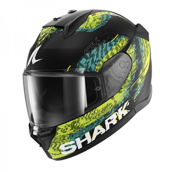 SHARK D-SKWAL 3 SPEED-VIB MAT YELLOW HELMET