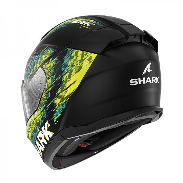 SHARK D-SKWAL 3 SPEED-VIB MAT YELLOW HELMET