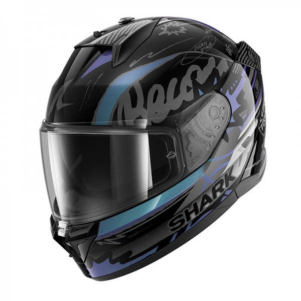 SHARK D-SKWAL 3 STREETRUSH BLACK GREEN HELMET