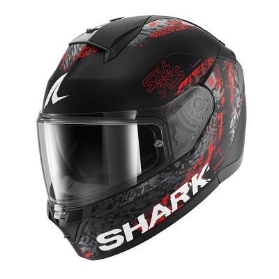 SHARK RIDILL 2 SPEED-VIB MAT BLACK RED HELMET