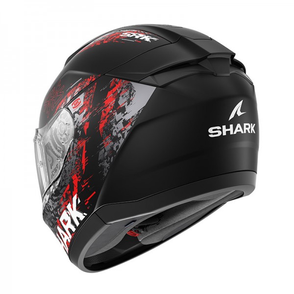 SHARK RIDILL 2 SPEED-VIB MAT BLACK RED HELMET