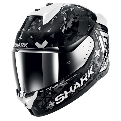 SHARK SKWAL I3 HELLCAT BLACK CHROME SILVER HELMET