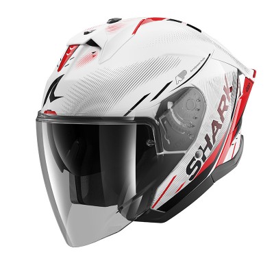 SHARK SKWAL JET CUP SPEED TECH WHITE RED HELMET