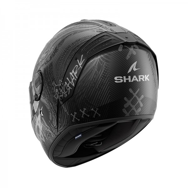 SHARK SPARTAN RS CARBON SHIEVER MAT SILVER HELMET