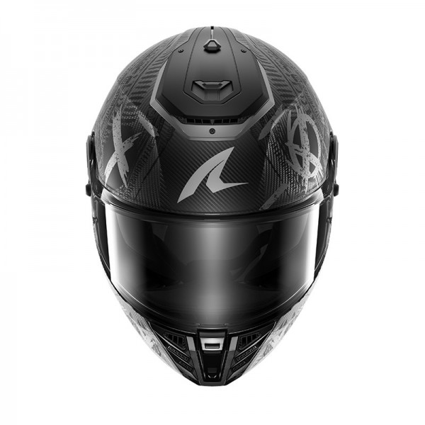 SHARK SPARTAN RS CARBON SHIEVER MAT SILVER HELMET