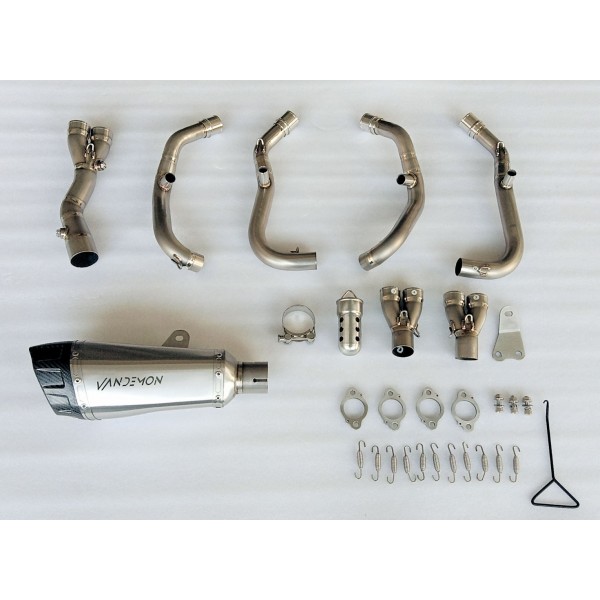 VANDEMON TITANIUM LOW MOUNT FULL SYSTEM EXHAUST KAWASAKI ZX-4R  2023-2024 PART # KAWAZX4RTILMEXHA