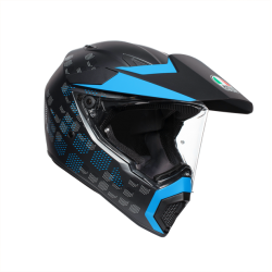 Agv Ax9 Antartica Matt Black Cyan Helmet