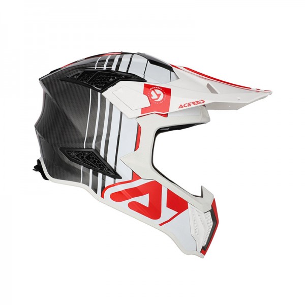 ACERBIS AIRSTRIKE-C WHITE RED HELMET