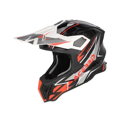 ACERBIS AIRSTRIKE-X BLACK ORANGE FLUO HELMET