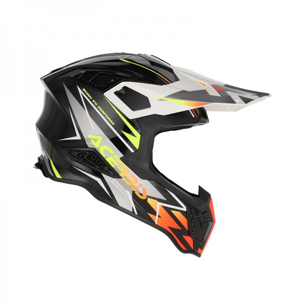 ACERBIS AIRSTRIKE-X BLACK ORANGE FLUO HELMET