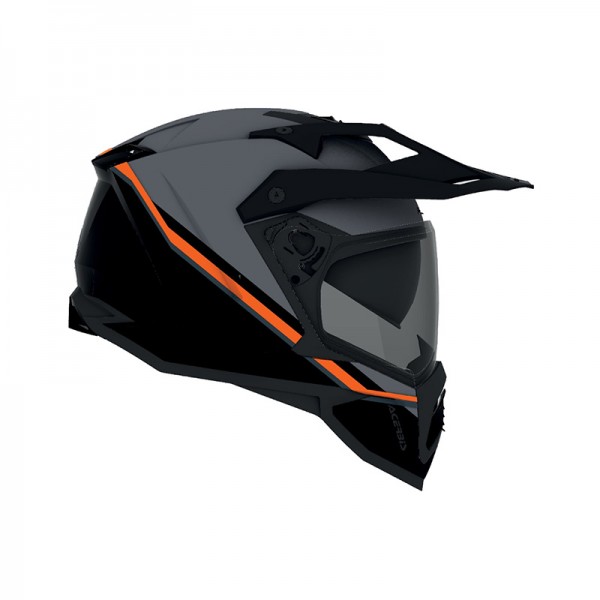 ACERBIS ASSAULT BLACK ORANGE FLUO MATT HELMET