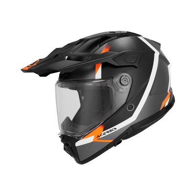 ACERBIS ATTACK BLACK ORANGE FLUO MATT HELMET