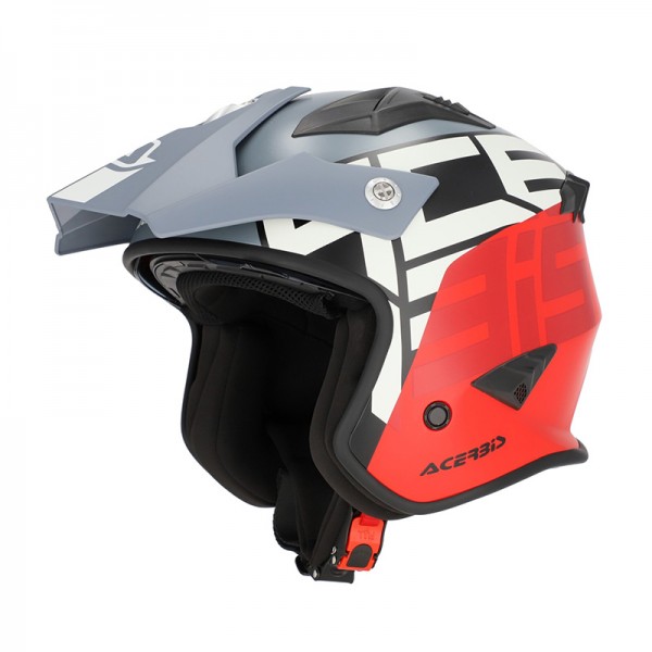 ACERBIS JET ARIA 2206 GRAPHIC GREY RED HELMET