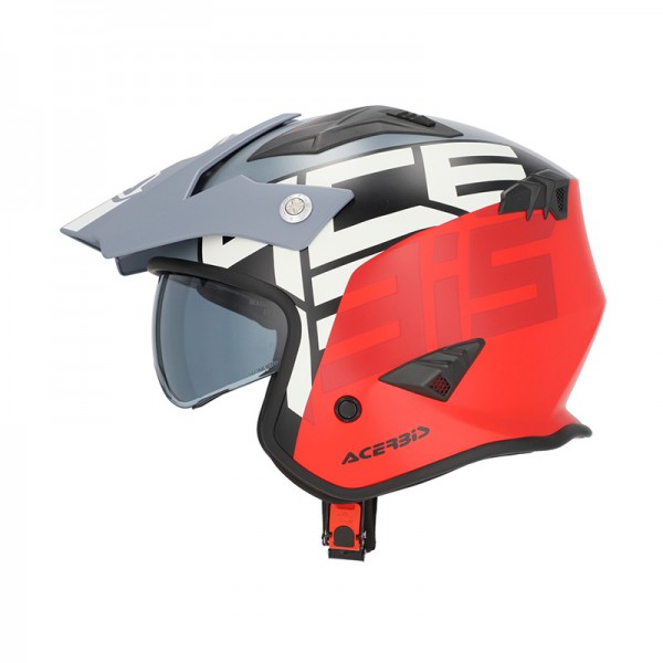 ACERBIS JET ARIA 2206 GRAPHIC GREY RED HELMET