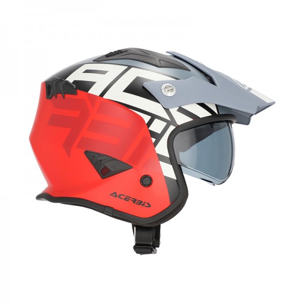 ACERBIS JET ARIA 2206 GRAPHIC GREY RED HELMET