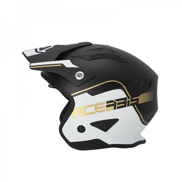 ACERBIS JET ARIA 2206 WHITE BLACK GOLD HELMET