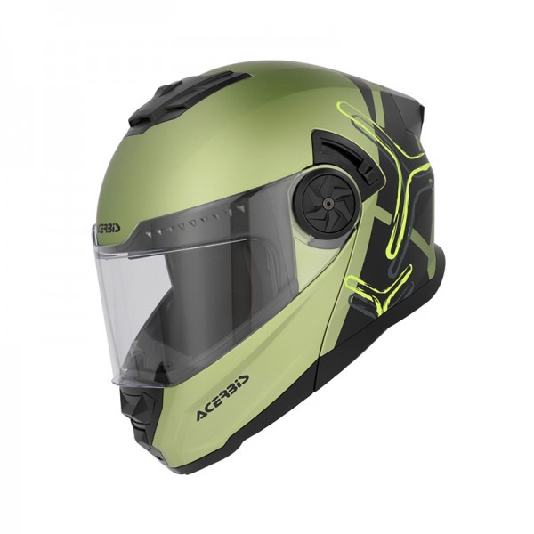 ACERBIS RIDER GREEN BLACK HELMET