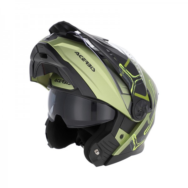 ACERBIS RIDER GREEN BLACK HELMET