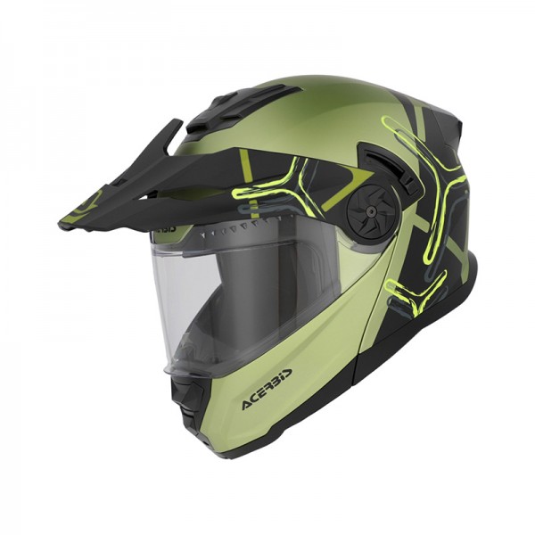 ACERBIS RIDER GREEN BLACK HELMET