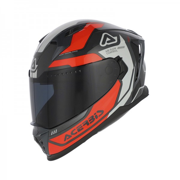 ACERBIS X-WAY GRAPHIC ORANGE GREY HELMET