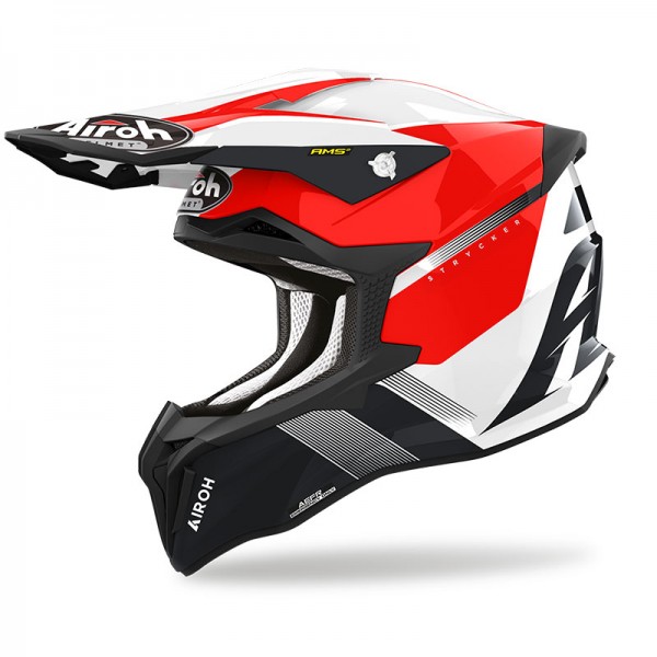 AIROH STRYCKER BLAZER RED GLOSS HELMET