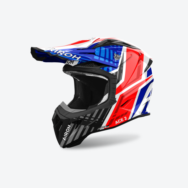 AIROH AVIATOR ACE 2 PROUD BLUE/RED GLOSS HELMET
